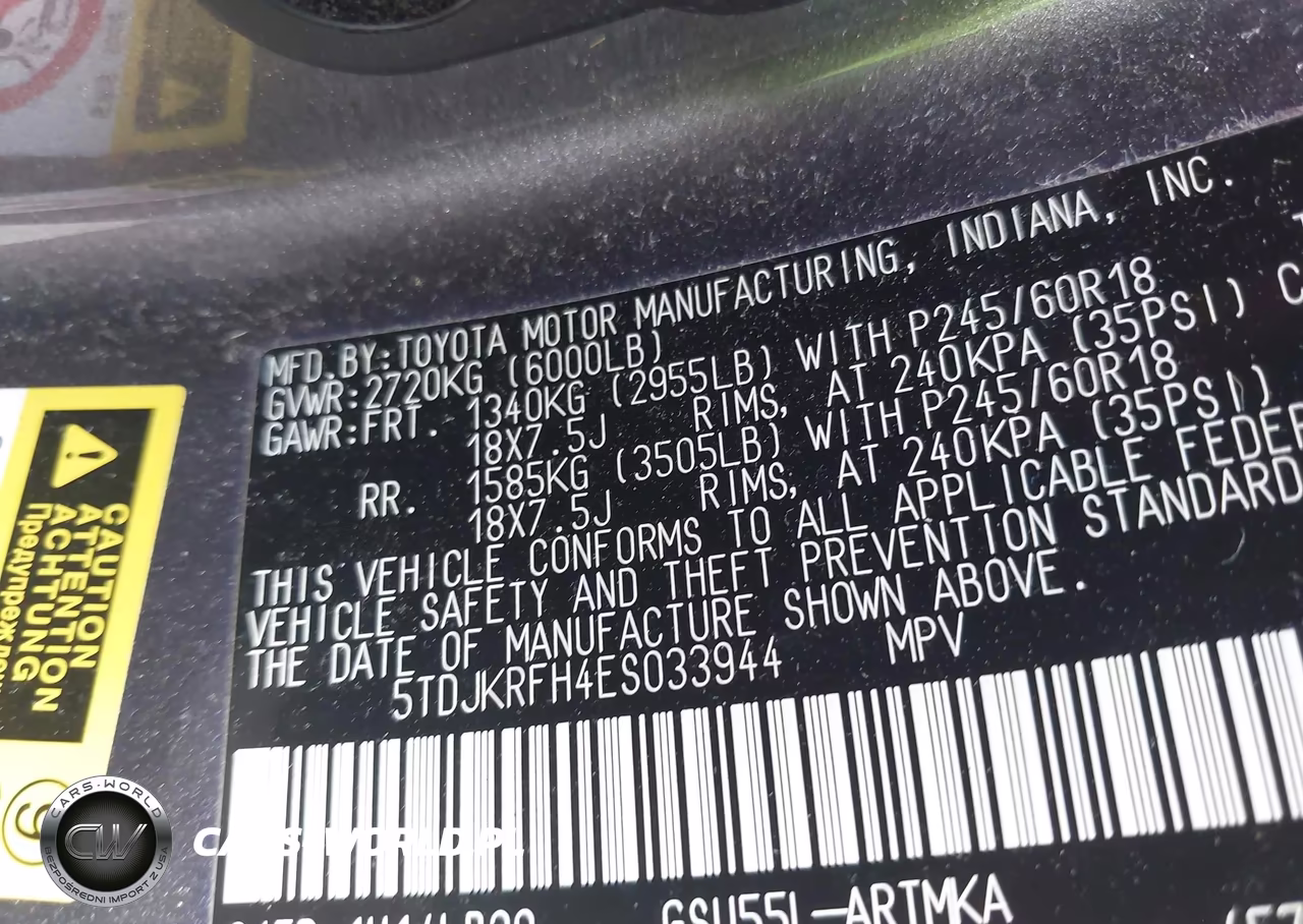 2014 Toyota Highlander Xle V6 VIN:5TDJKRFH4ES033944 - 9