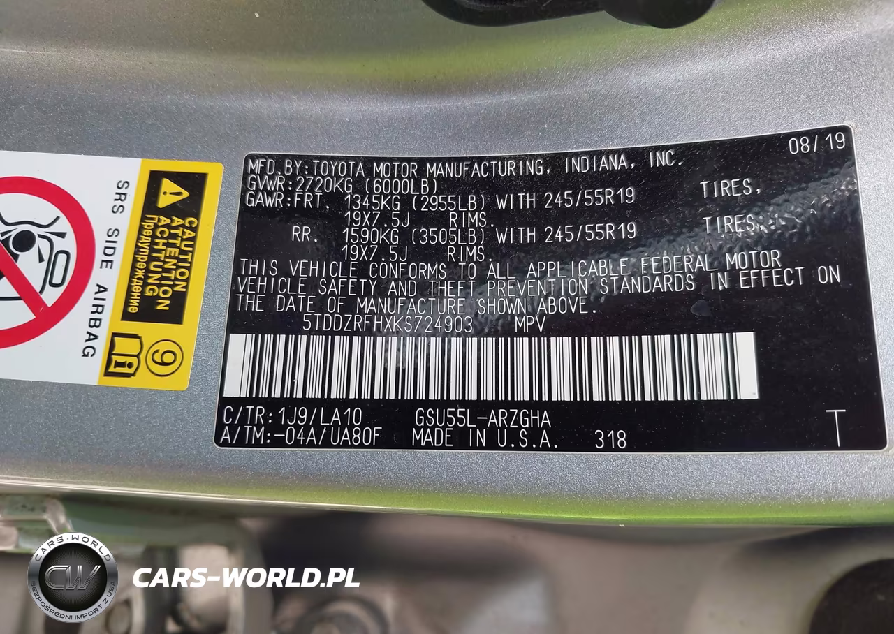 2019 Toyota Highlander Limited VIN:5TDDZRFHXKS724903 - 9