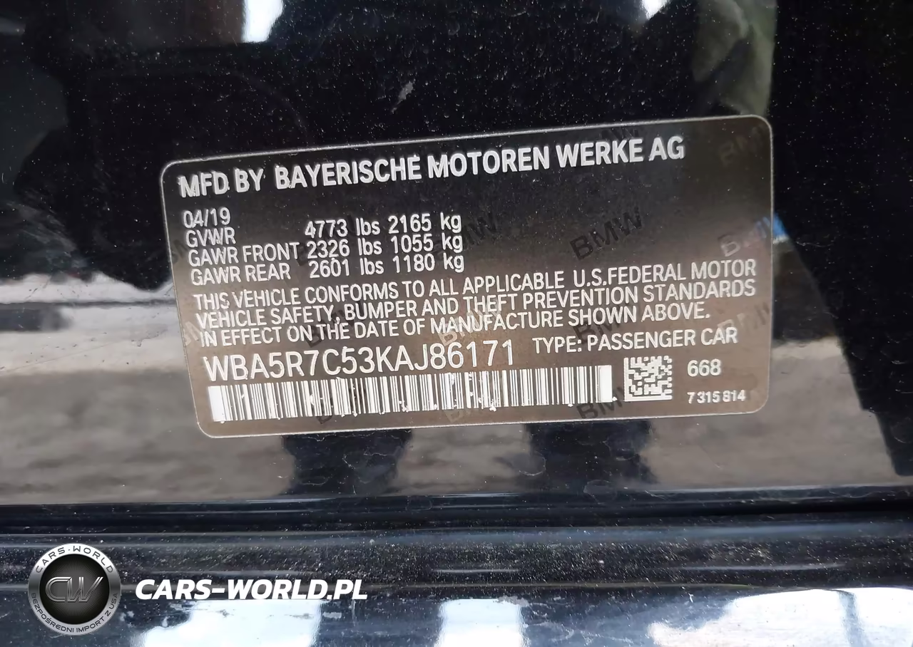 2019 BMW 330I xDrive VIN:WBA5R7C53KAJ86171 - 9