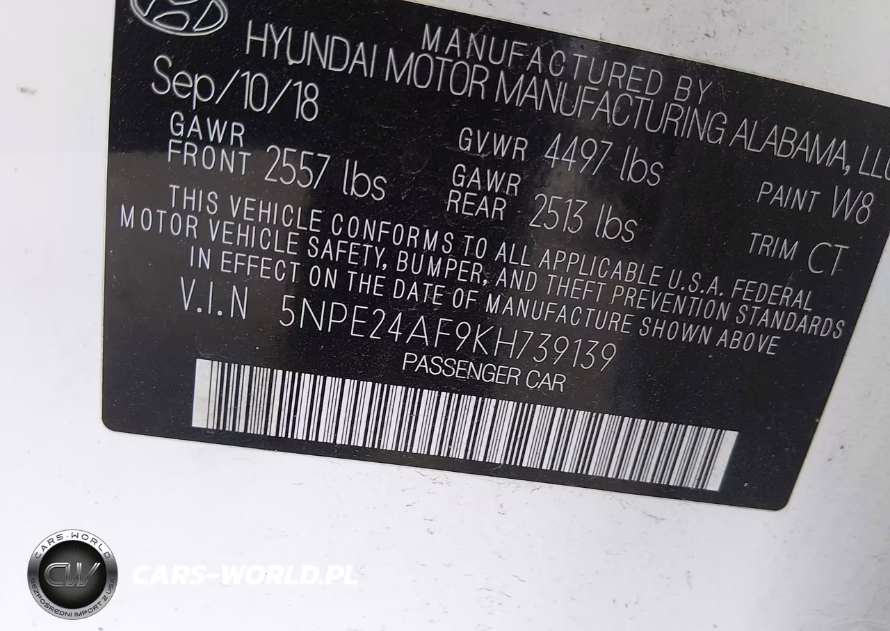 2019 Hyundai Sonata Se VIN:5NPE24AF9KH739139 - 9