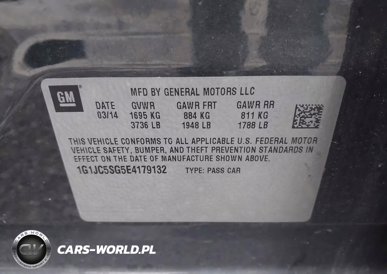 2014 Chevrolet Sonic Lt Auto VIN:1G1JC5SG5E4179132 - 9
