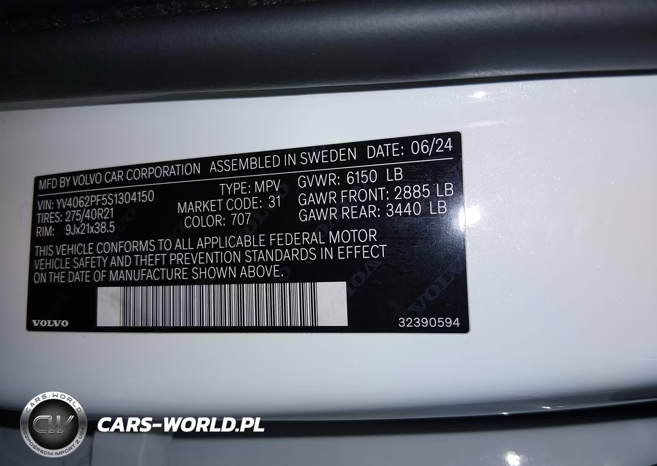 2025 Volvo Xc90 B6 Ultra VIN:YV4062PF5S1304150 - 9