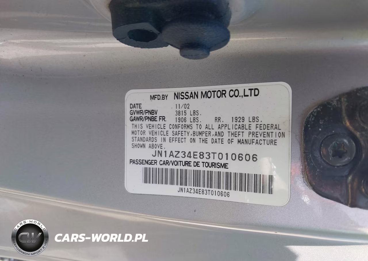 2003 Nissan 350Z Touring VIN:JN1AZ34E83T010606 - 9