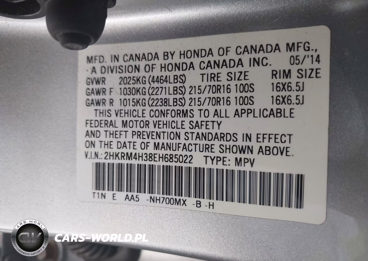 2014 Honda Cr-V Lx VIN:2HKRM4H38EH685022 - 9