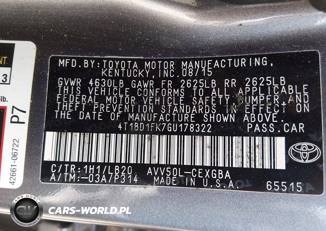2016 Toyota Camry Hybrid Xle VIN:4T1BD1FK7GU178322 - 9