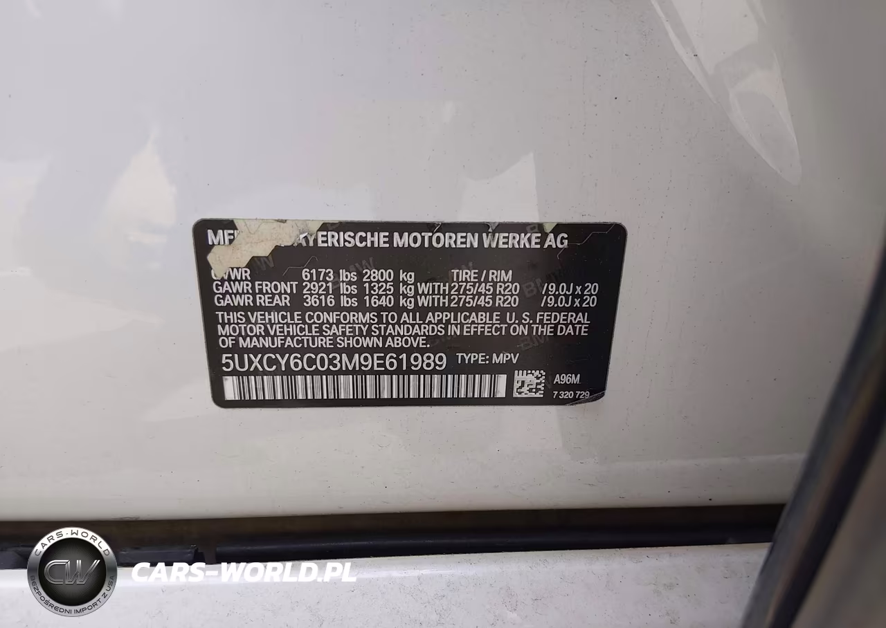 2021 BMW X6 xDrive40I VIN:5UXCY6C03M9E61989 - 9