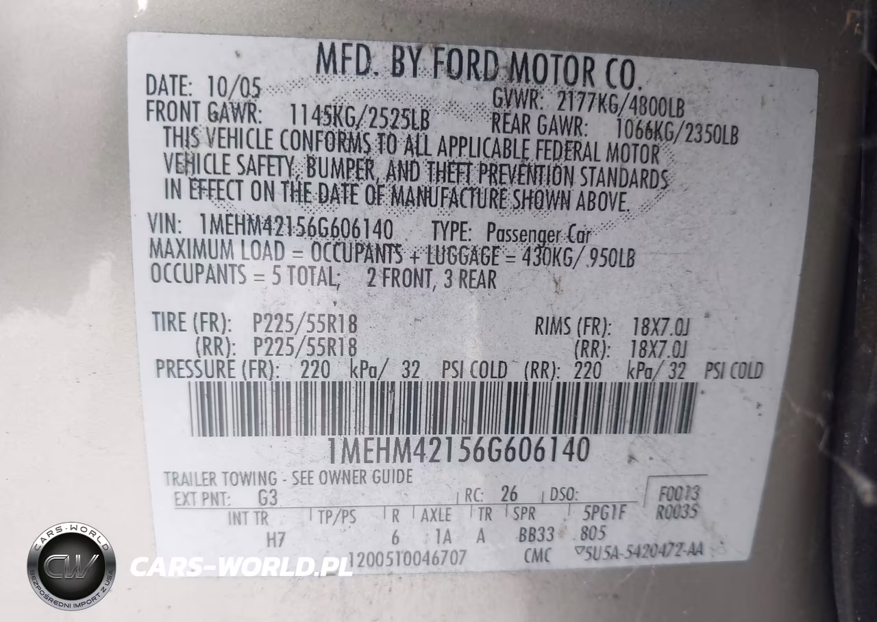 2006 Mercury Montego Premier VIN:1MEHM42156G606140 - 9