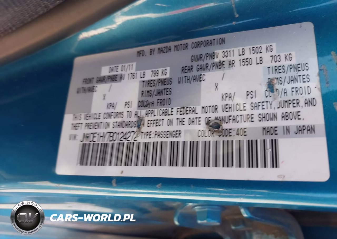2011 Mazda Mazda2 Sport VIN:JM1DE1HY7B0124272 - 9