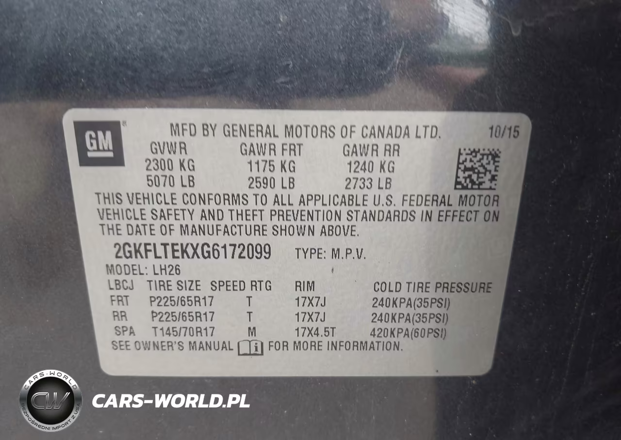 2016 GMC Terrain Sle-2 VIN:2GKFLTEKXG6172099 - 9