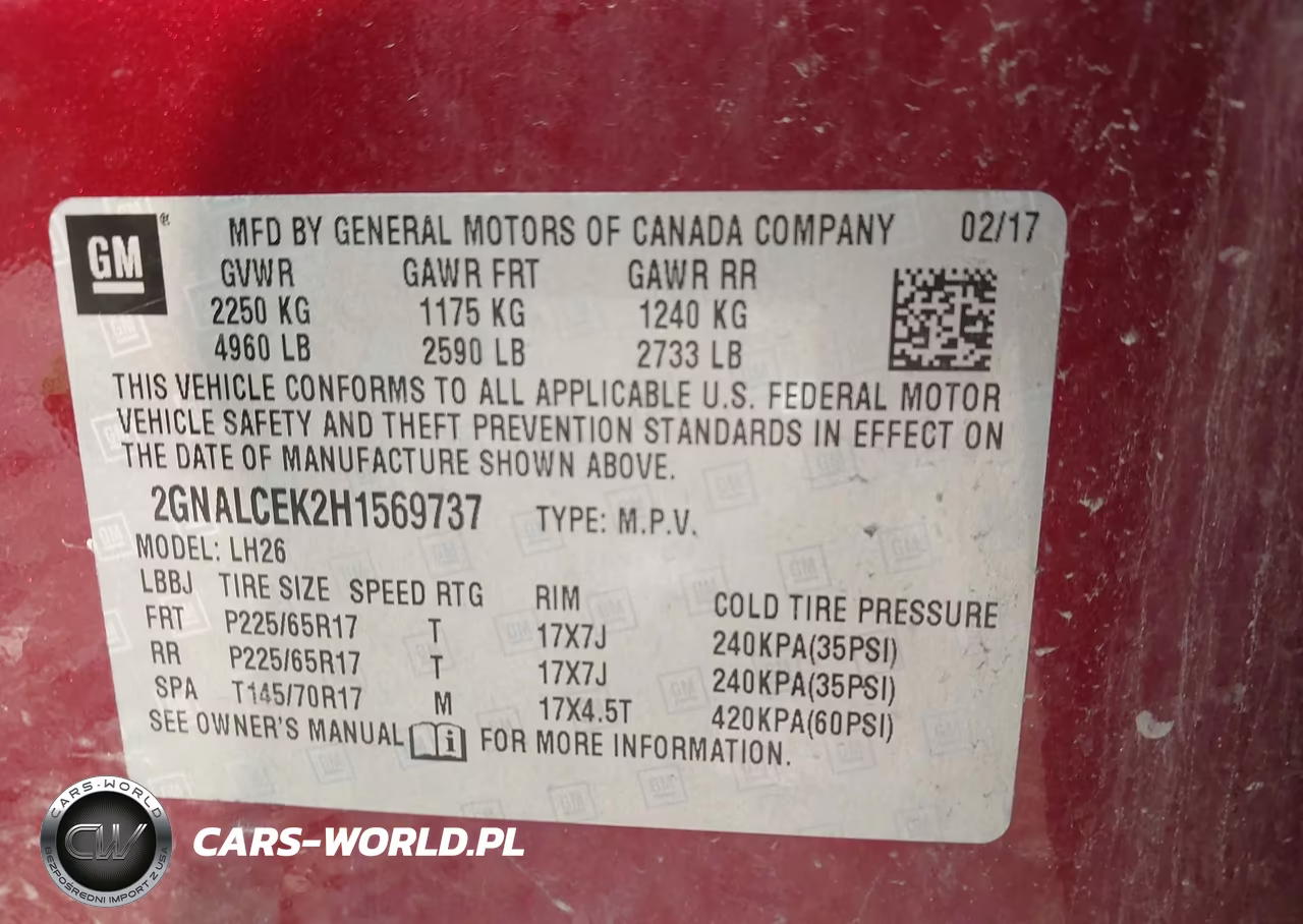 2017 Chevrolet Equinox Lt VIN:2GNALCEK2H1569737 - 9