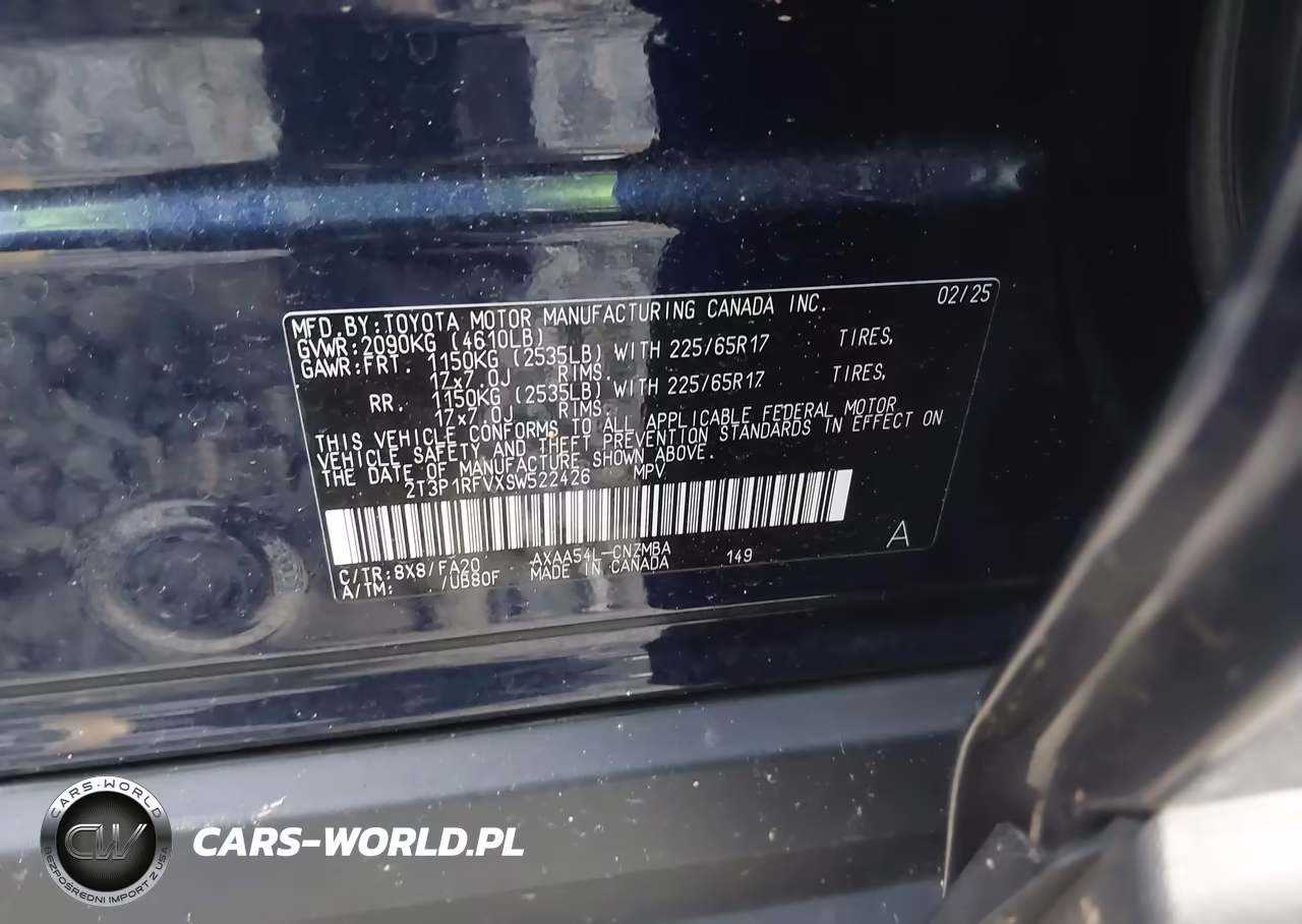 2025 Toyota Rav4 Xle VIN:2T3P1RFVXSW522426 - 9