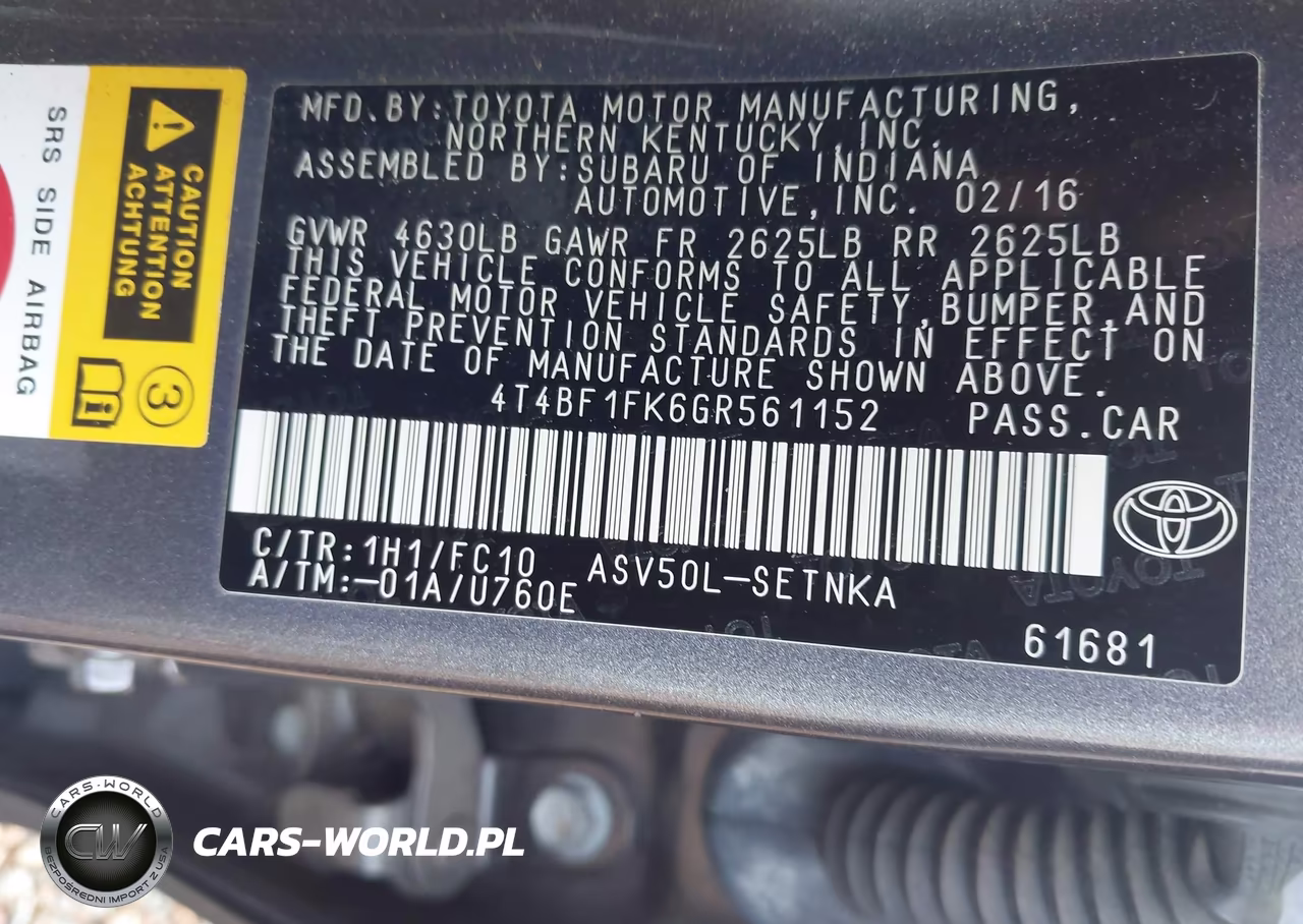 2016 Toyota Camry Le VIN:4T4BF1FK6GR561152 - 9