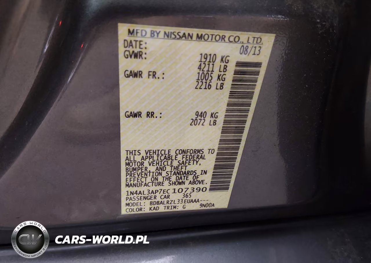 2014 Nissan Altima 2.5 S VIN:1N4AL3AP7EC107390 - 9