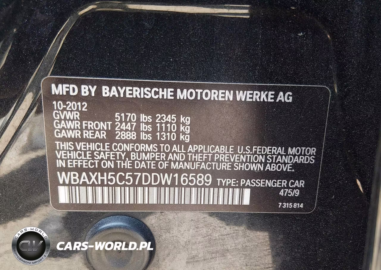 2013 BMW 528I xDrive VIN:WBAXH5C57DDW16589 - 9