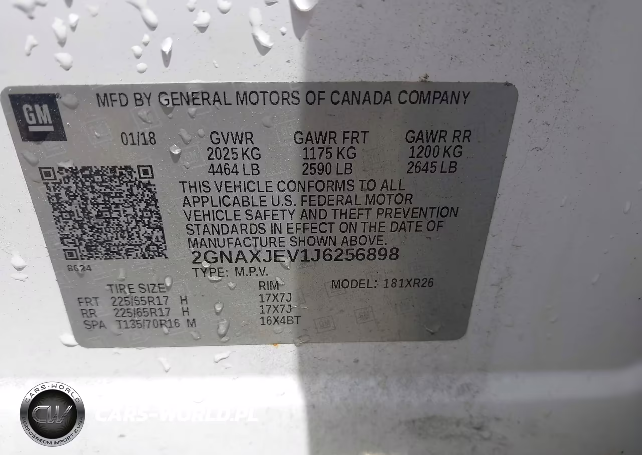 2018 Chevrolet Equinox Lt VIN:2GNAXJEV1J6256898 - 9