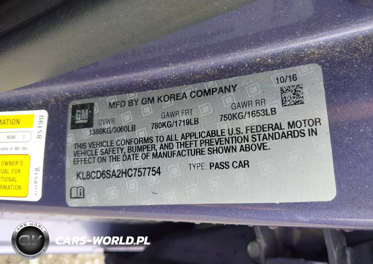 2017 Chevrolet Spark 1Lt Cvt VIN:KL8CD6SA2HC757754 - 9