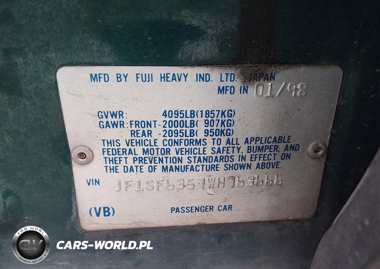 1998 Subaru Forester L VIN:JF1SF6357WH763666 - 9