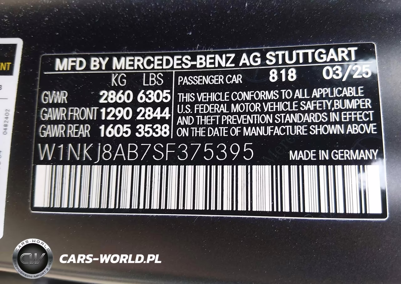 2025 Mercedes-Benz Amg Glc 63 Coupe 4Matic VIN:W1NKJ8AB7SF375395 - 9