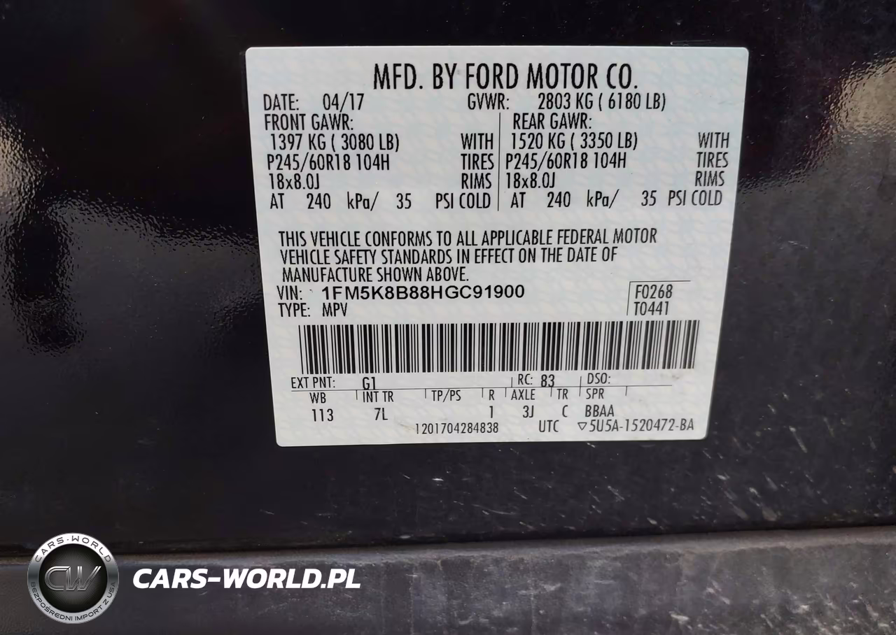 2017 Ford Explorer VIN:1FM5K8B88HGC91900 - 9