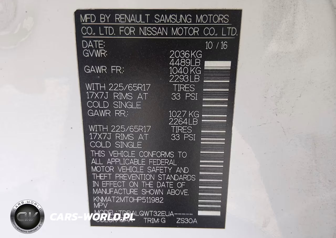 2017 Nissan Rogue Sv VIN:KNMAT2MT0HP511982 - 9