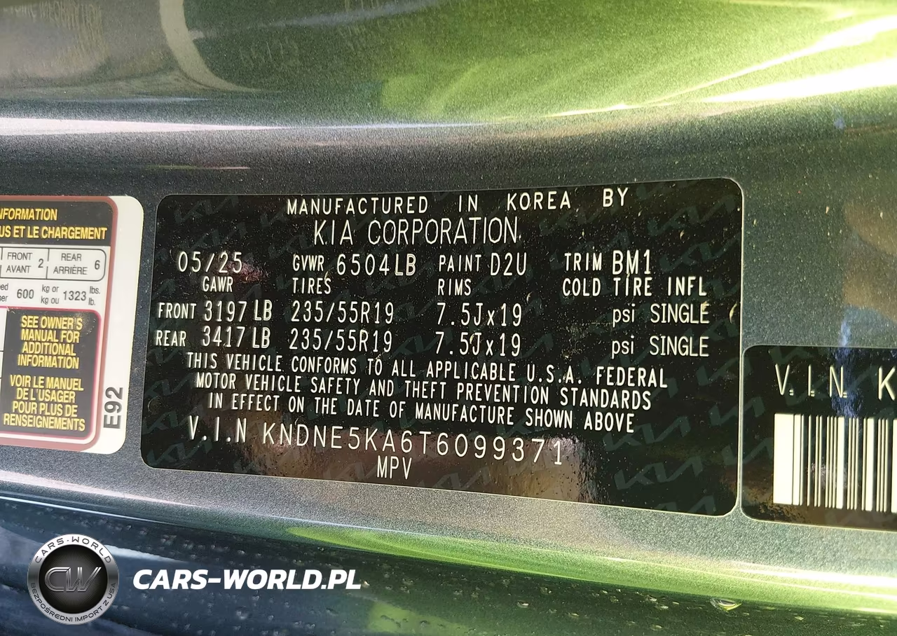 2026 Kia Carnival Mpv Hybrid Sx VIN:KNDNE5KA6T6099371 - 9