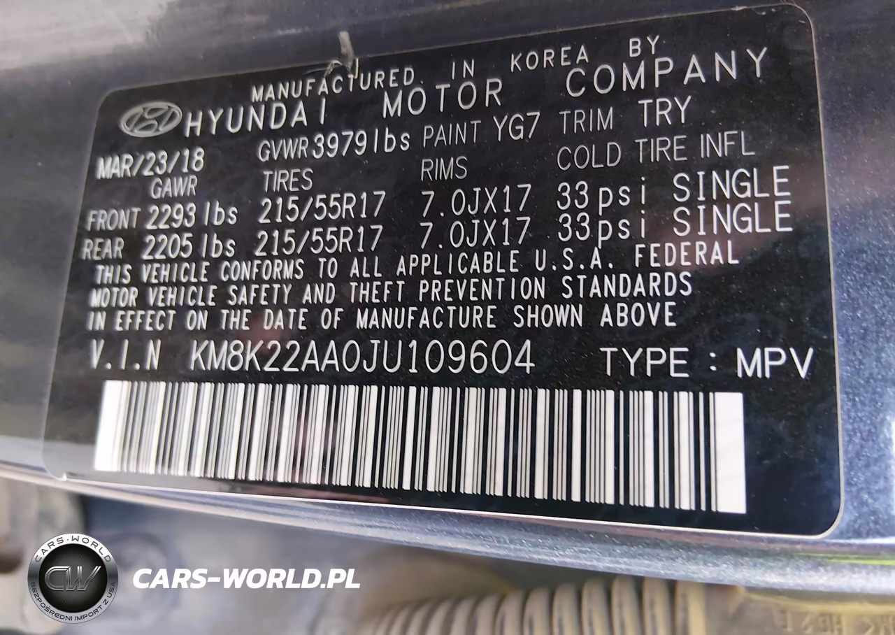 2018 Hyundai Kona Sel VIN:KM8K22AA0JU109604 - 9