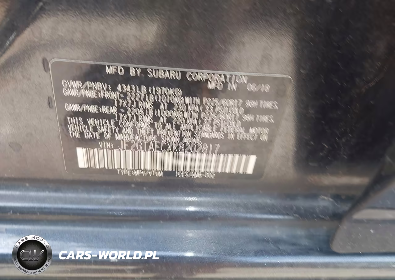 2019 Subaru Crosstrek 2.0I Premium VIN:JF2GTAECXK8202817 - 9