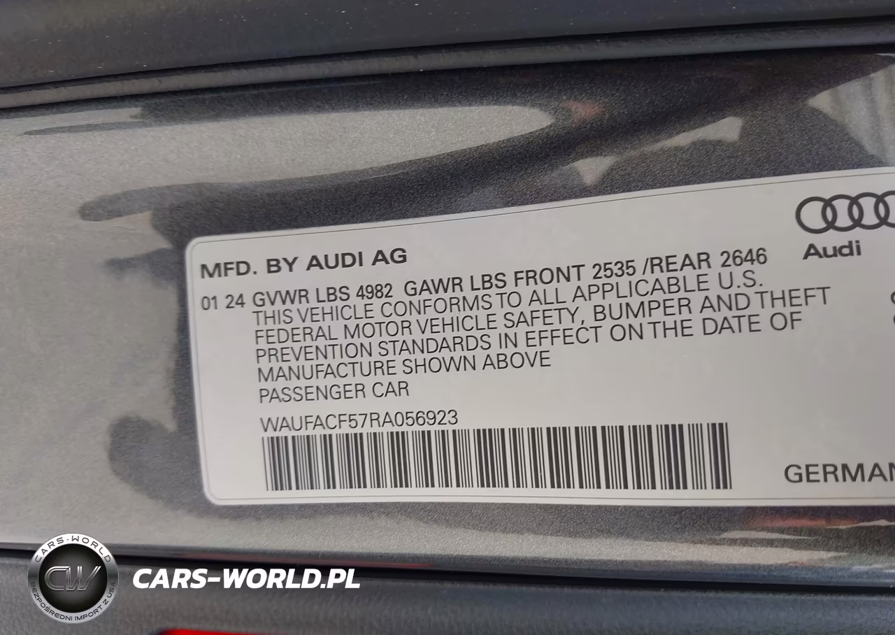 2024 Audi A5 Sportback Premium Plus 45 Tfsi Quattro S Tronic VIN:WAUFACF57RA056923 - 9