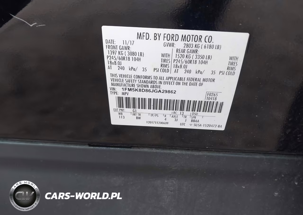 2018 Ford Explorer Xlt VIN:1FM5K8D86JGA29862 - 9
