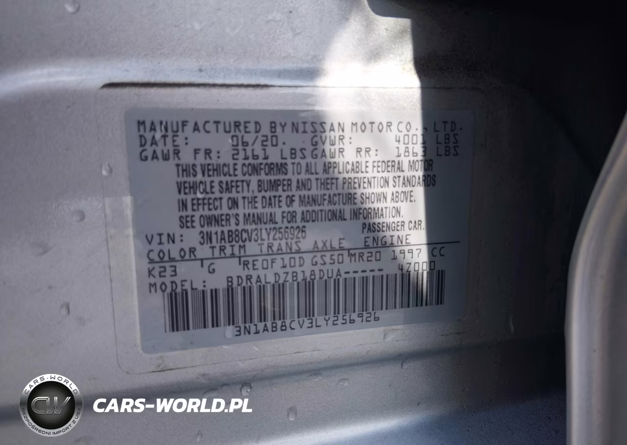 2020 Nissan Sentra Sv Xtronic Cvt VIN:3N1AB8CV3LY256926 - 9
