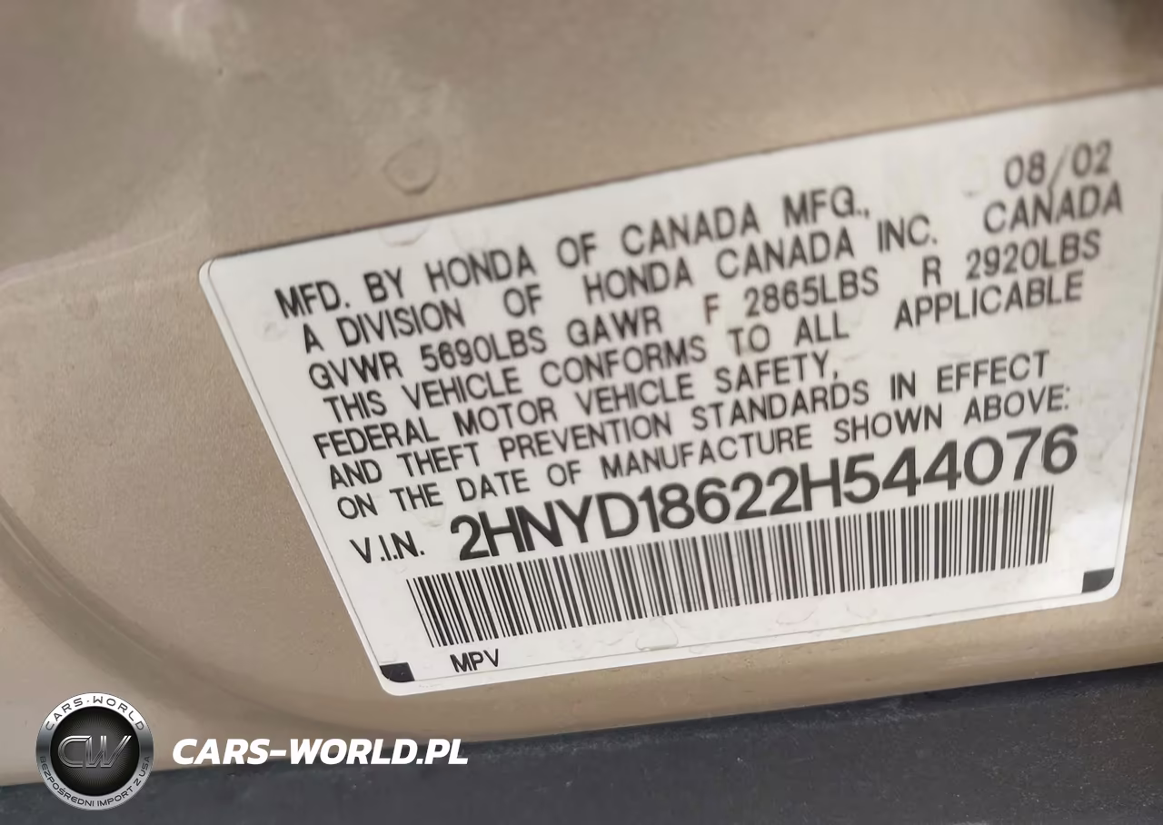 2002 Acura Mdx VIN:2HNYD18622H544076 - 9