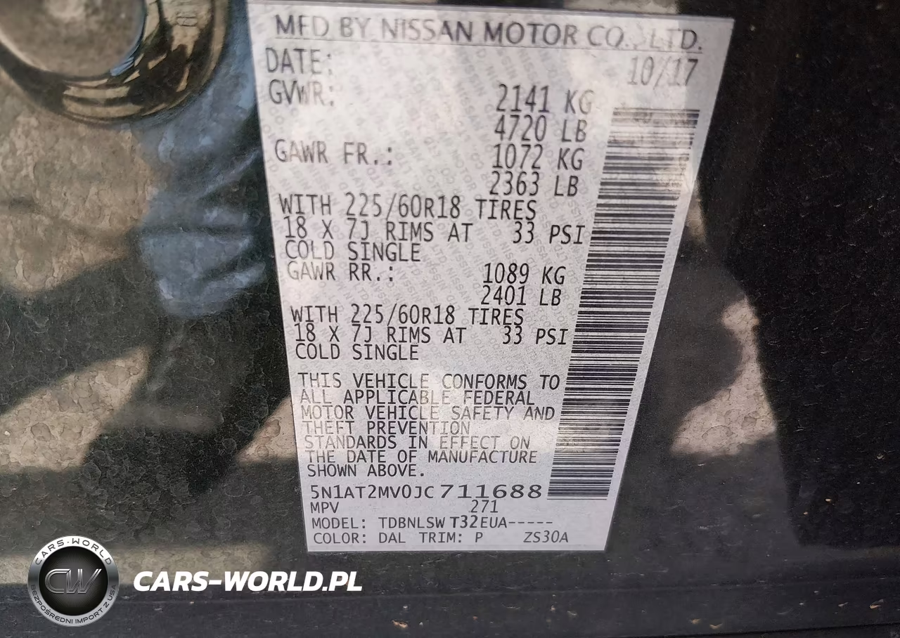 2018 Nissan Rogue Sl VIN:5N1AT2MV0JC711688 - 9