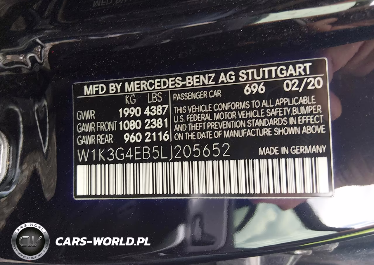 2020 Mercedes-Benz A 220 VIN:W1K3G4EB5LJ205652 - 9
