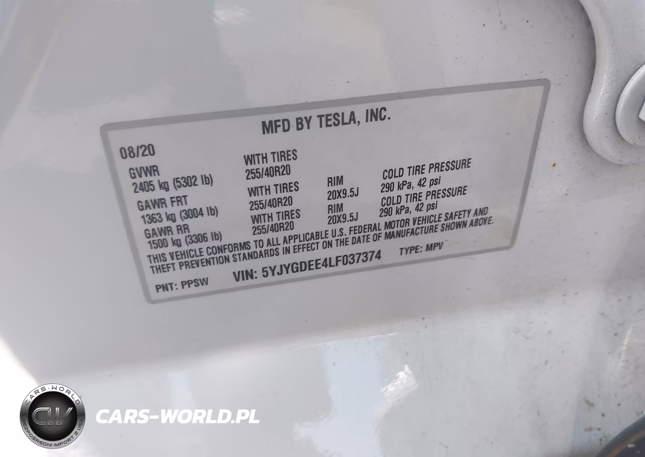 2020 Tesla Model Y Long Range Dual Motor All-Wheel Drive VIN:5YJYGDEE4LF037374 - 9