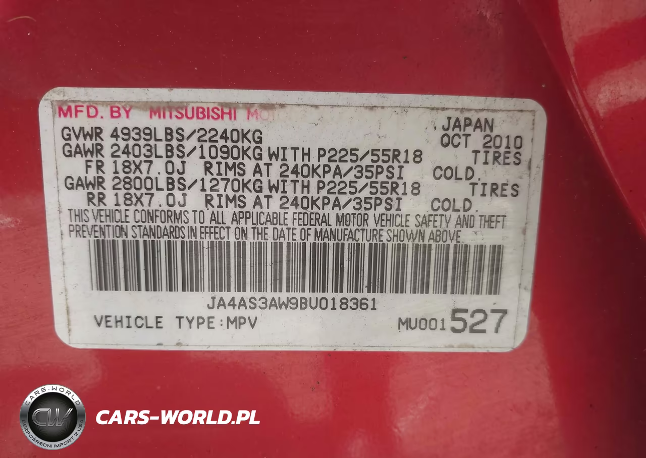 2011 Mitsubishi Outlander Se VIN:JA4AS3AW9BU018361 - 9