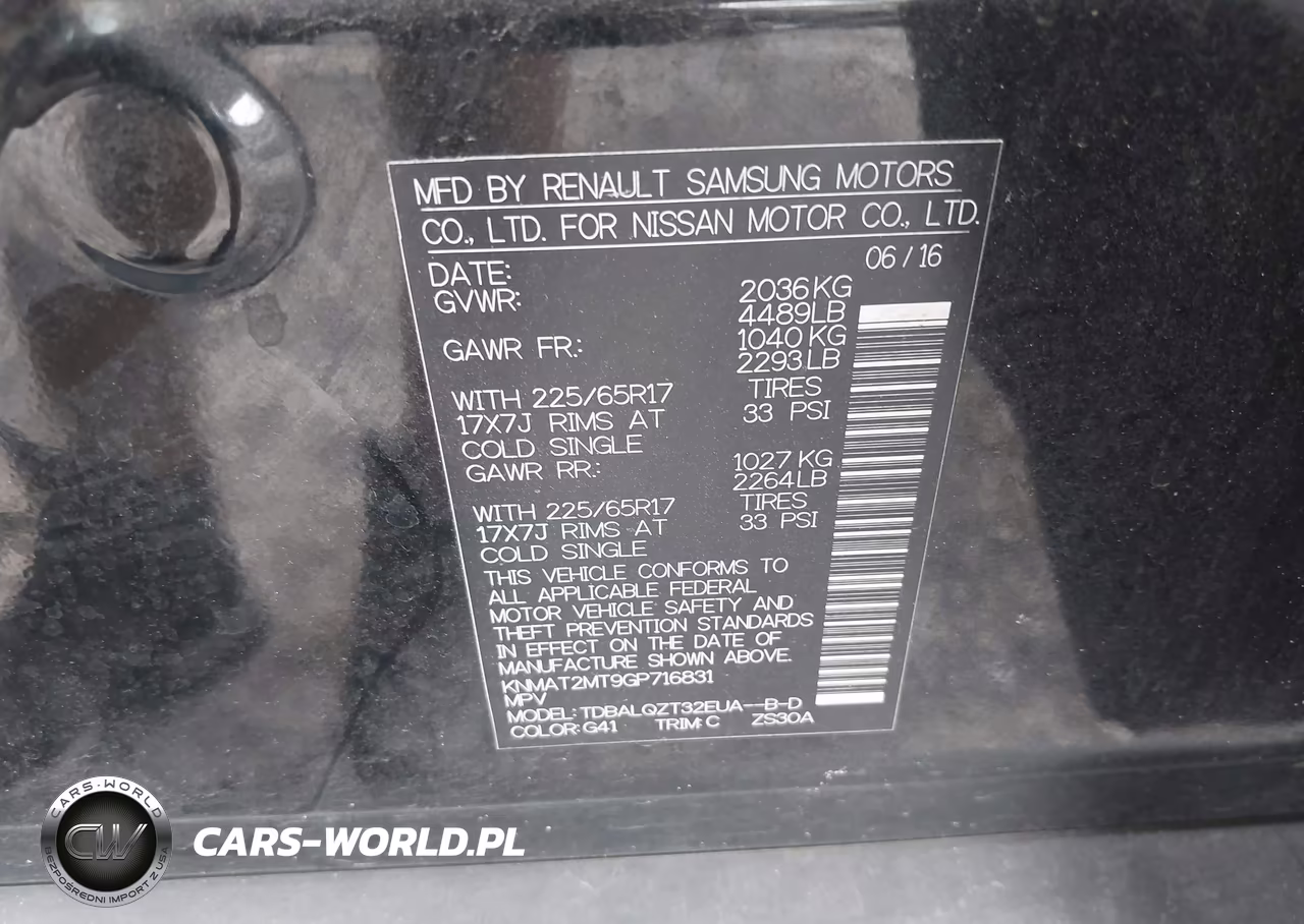 2016 Nissan Rogue Sv VIN:KNMAT2MT9GP716831 - 9