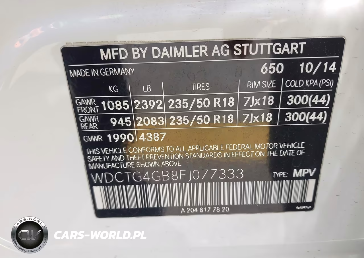 2015 Mercedes-Benz Gla 250 4Matic VIN:WDCTG4GB8FJ077333 - 9
