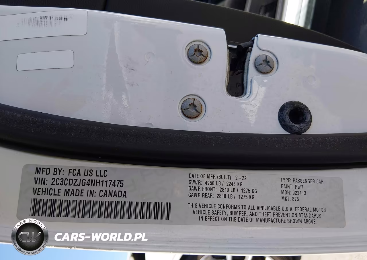 2022 Dodge Challenger Gt VIN:2C3CDZJG4NH117475 - 9
