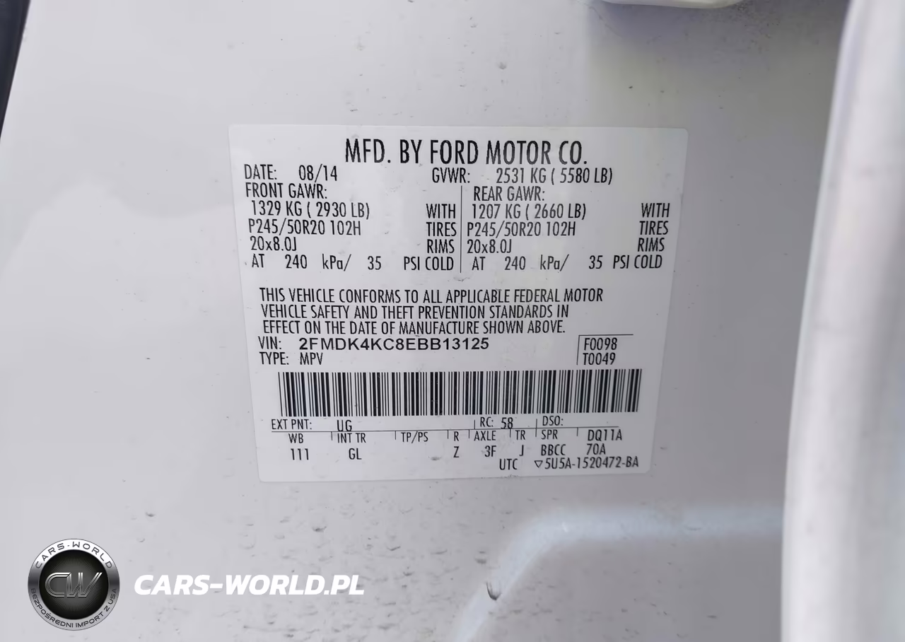 2014 Ford Edge Limited VIN:2FMDK4KC8EBB13125 - 9