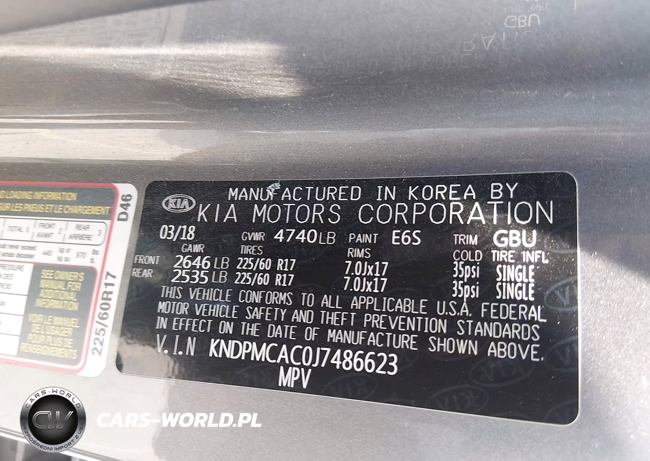 2018 Kia Sportage Lx VIN:KNDPMCAC0J7486623 - 9