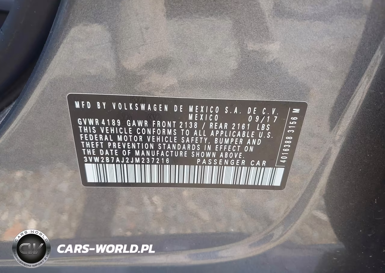2018 Volkswagen Jetta 1.4T S VIN:3VW2B7AJ2JM237216 - 9