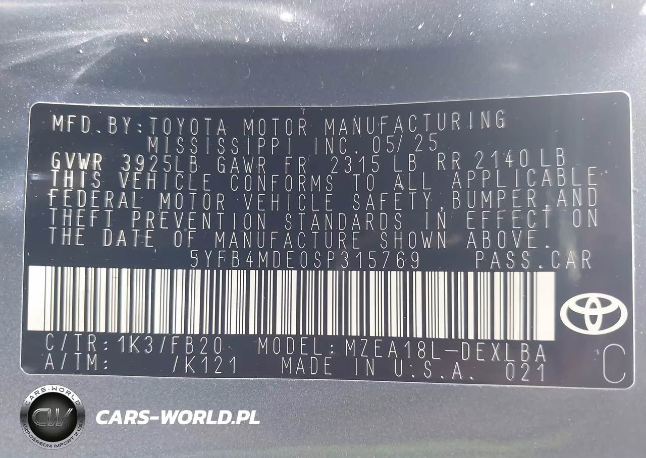 2025 Toyota Corolla Le VIN:5YFB4MDE0SP315769 - 9