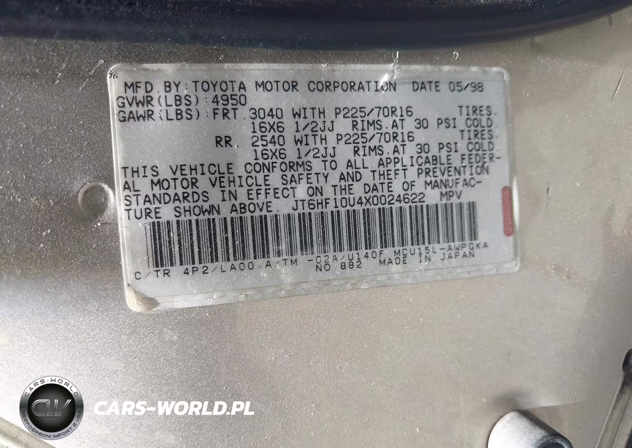 1999 Lexus Rx 300 VIN:JT6HF10U4X0024622 - 9