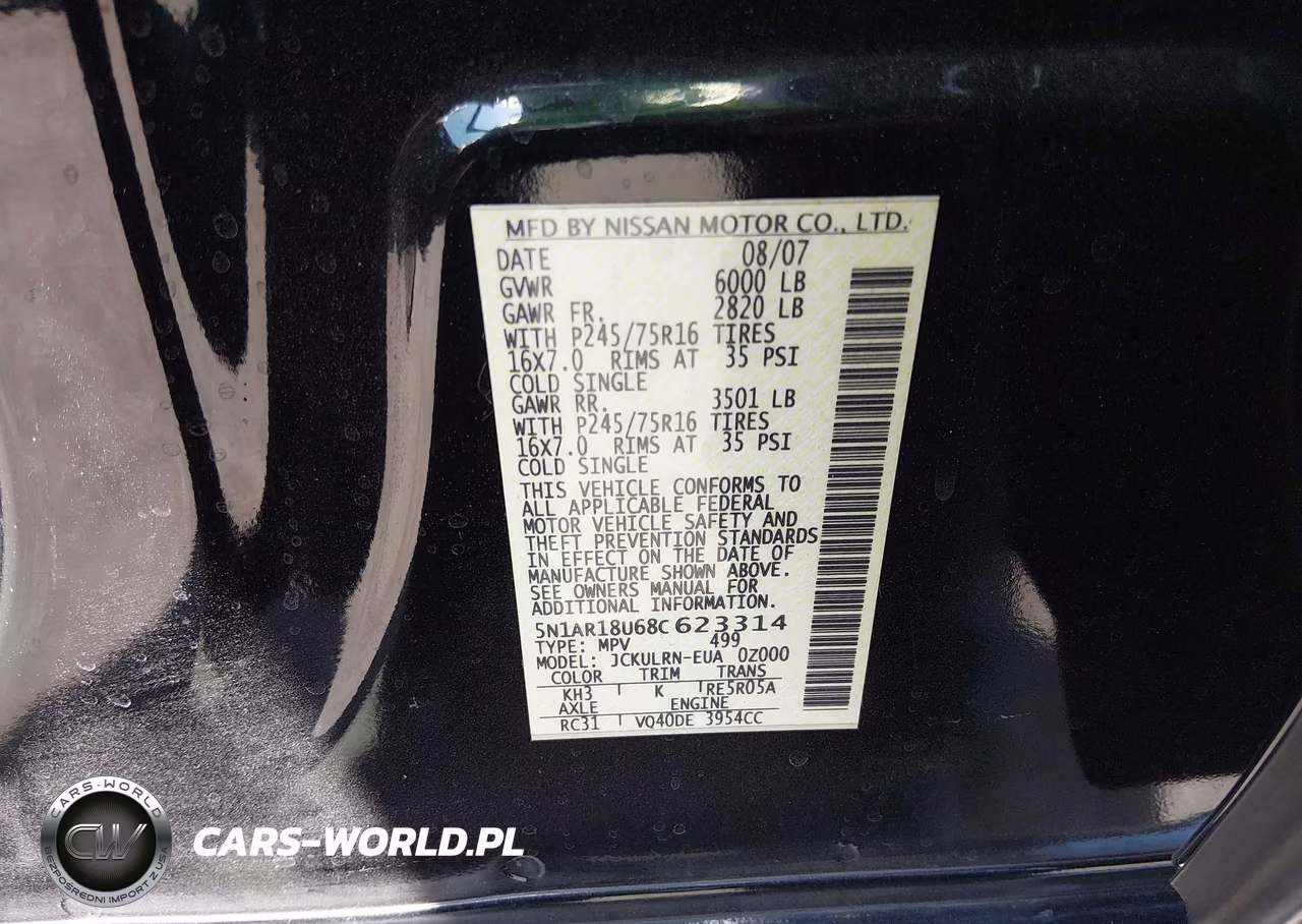 2008 Nissan Pathfinder S VIN:5N1AR18U68C623314 - 9