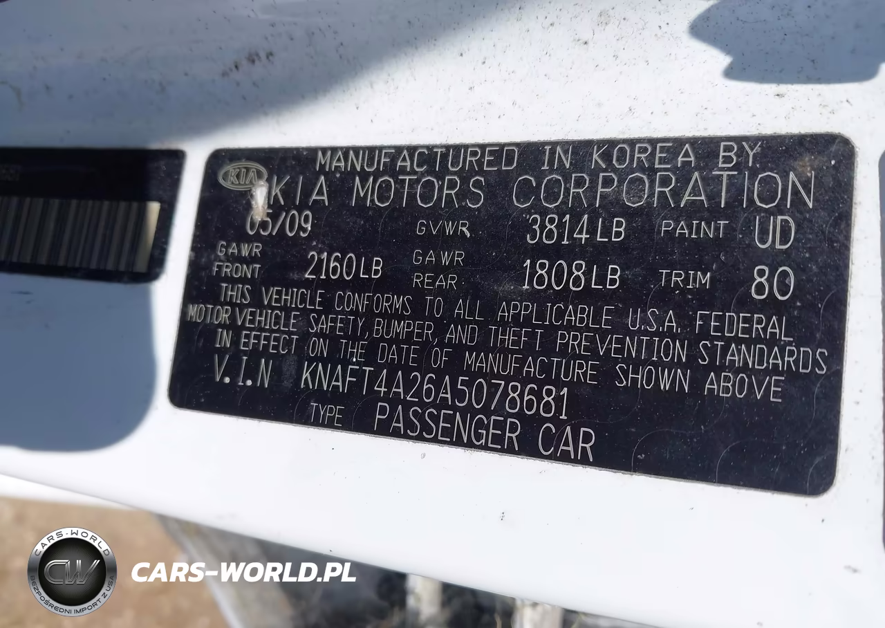 2010 Kia Forte Lx VIN:KNAFT4A26A5078681 - 9