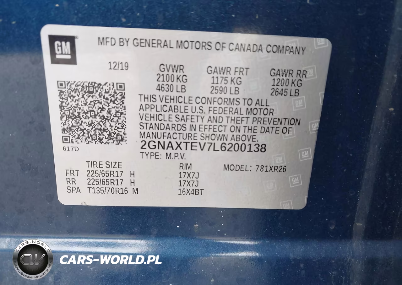 2020 Chevrolet Equinox Awd 2Fl VIN:2GNAXTEV7L6200138 - 9