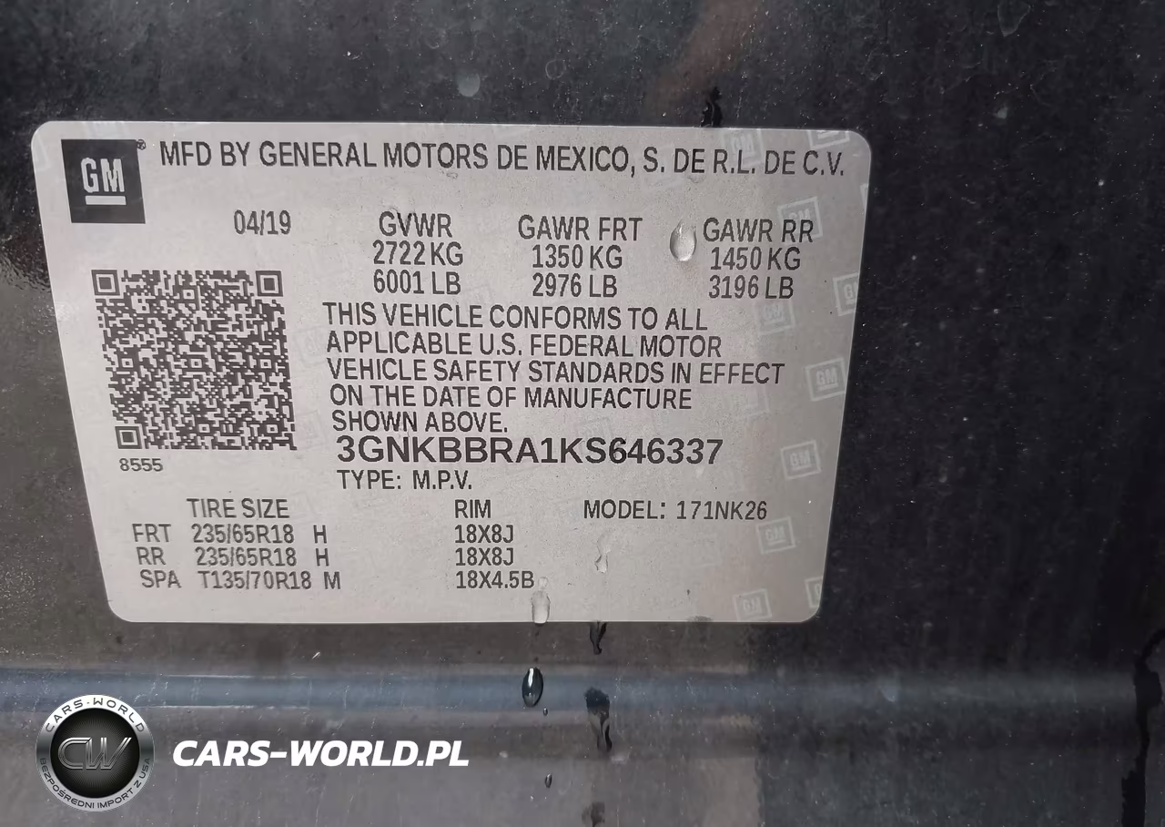 2019 Chevrolet Blazer VIN:3GNKBBRA1KS646337 - 9