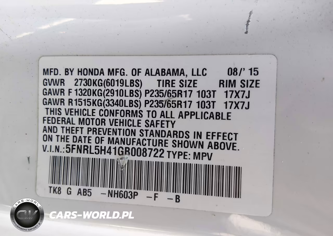 2016 Honda Odyssey Ex VIN:5FNRL5H41GB008722 - 9