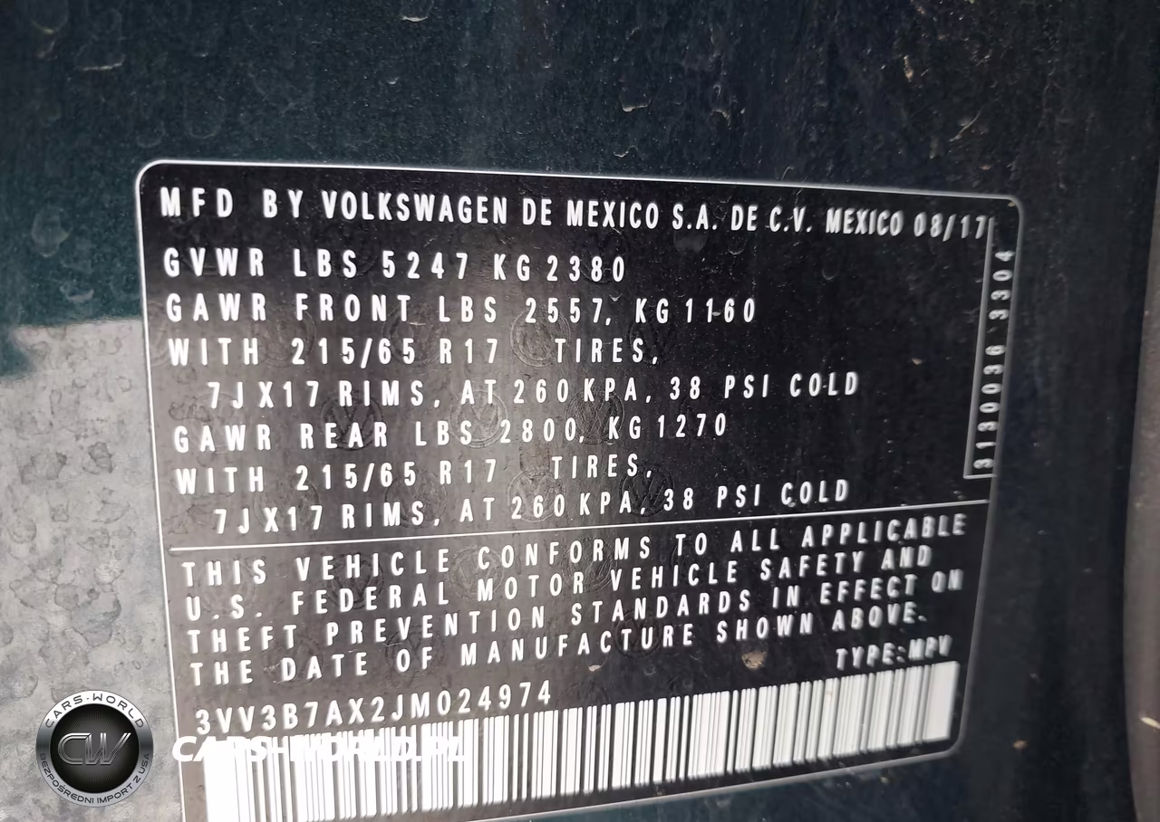 2018 Volkswagen Tiguan 2.0T Se-2.0T Sel VIN:3VV3B7AX2JM024974 - 9