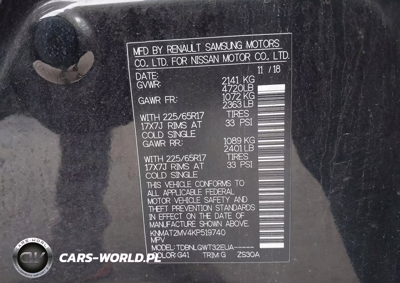2019 Nissan Rogue Sv VIN:KNMAT2MV4KP519740 - 9